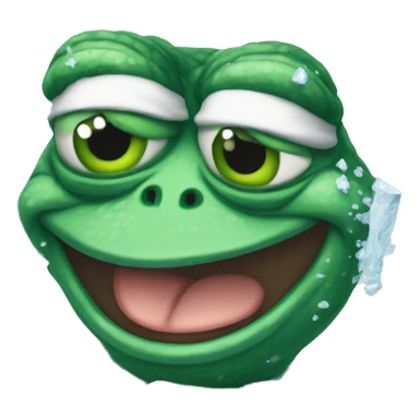 pepe the frog frozen cold sticker
