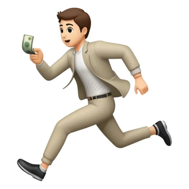 running away with money  sticker