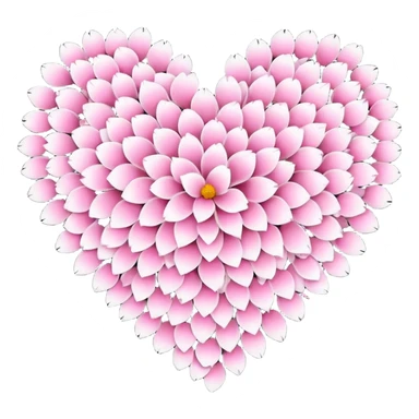 halloween s heart, heart made of white halloween petals with pink accents sticker