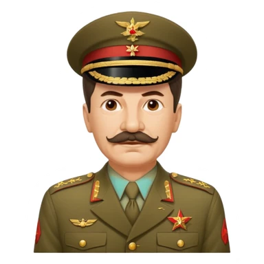 Joseph Stalin, simplified iconic style, no text, slight smile sticker