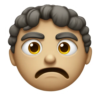 sad angry face sticker