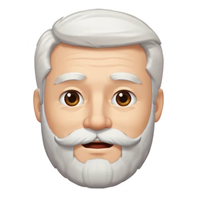 white-haired man with a beard, winking sticker