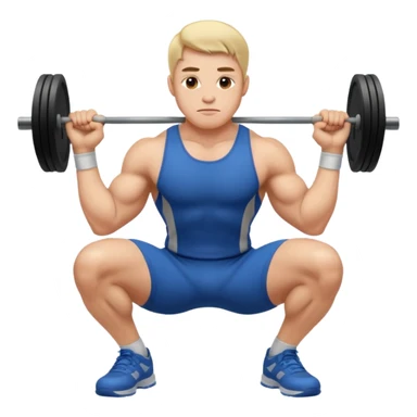 Guy squating without a dumbell sticker