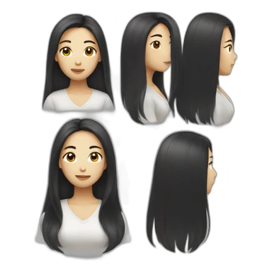 asian-female-artist-long-hair sticker