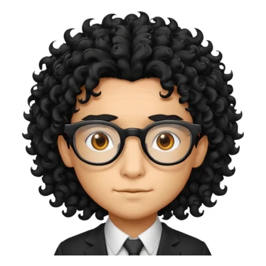 Un dragón con LENTES negros CABELLO COLOCHO Y CON FLOW  sticker