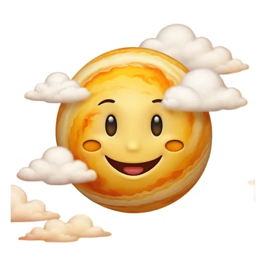 planet venus smiley face sticker