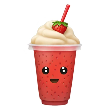 boba with a strawberry on top sticker