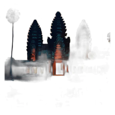 Angkor watt cambodia sunset sticker