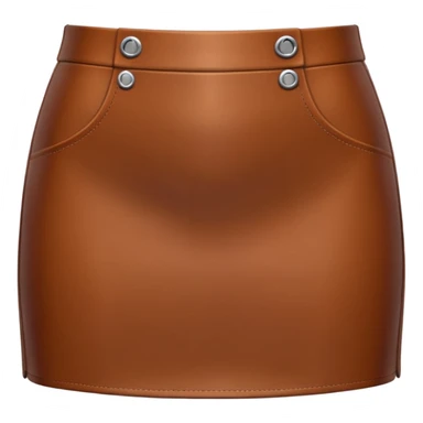 brown leather tight skirt emoji sticker