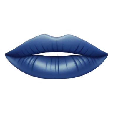 Blue lipstick sticker