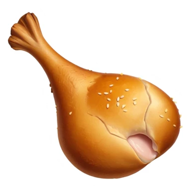 cute cooked chickenleg sticker