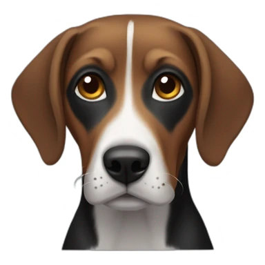 dark beagle mix sticker