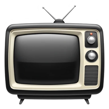 retro TV with static sticker