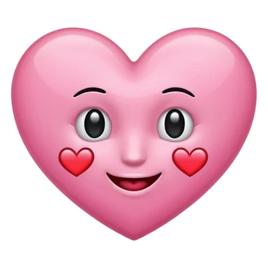 Herz Emoji rosa sticker