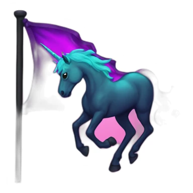 pirate flag neon unicorn sticker