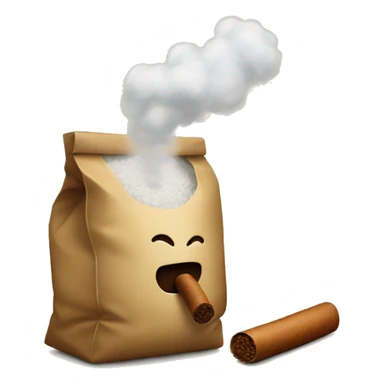 a bag of flour smokes a cigar sticker