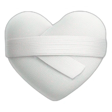 Cœur blanc avec bandage sticker