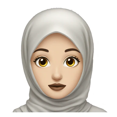 pale hijab doing makeup  sticker