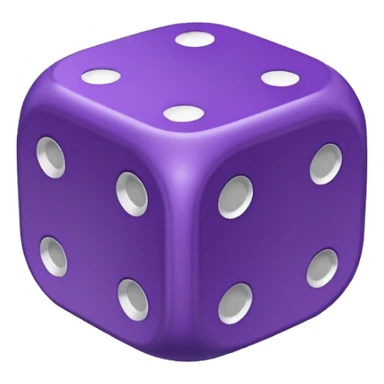 purple dice fly sticker