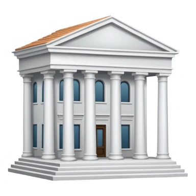 haz un emoji de un edificio griego en 3D sticker