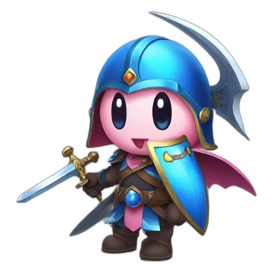 Kirby with morpho knight sword sticker