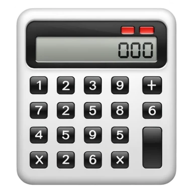 white calculator sticker