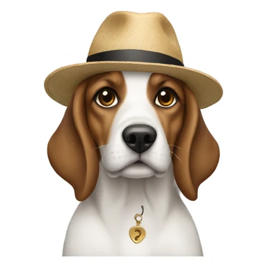 dog wif 2 hats sticker