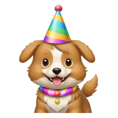 cute dog in party animal game sticker