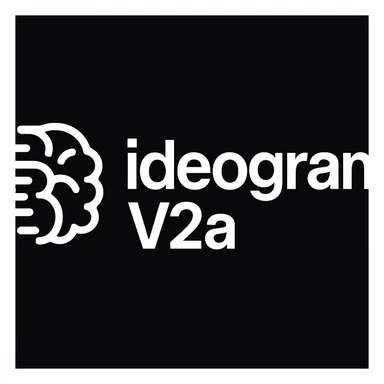 recreate this logo with text of "ideogram V2a" sticker