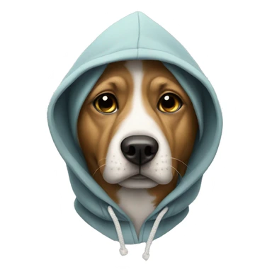 Dog with hoody sticker