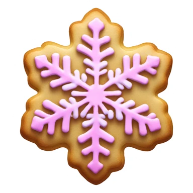 pink snowflake cookie  sticker