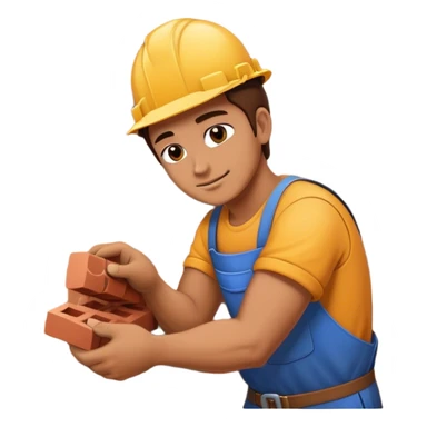 mason worker bricks sticker