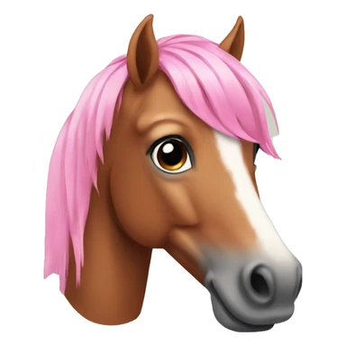 Horse with pink hair sticker