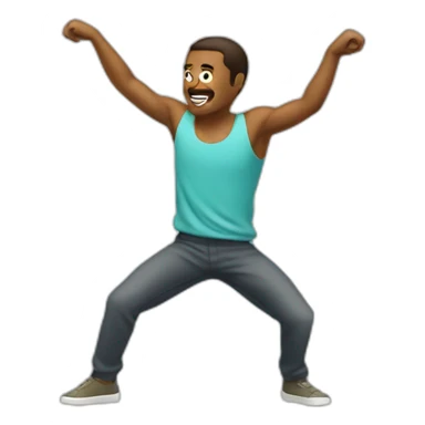 Homme qui fait un dab sticker