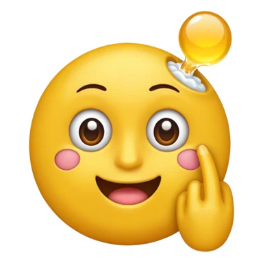 Um emoji amarelo com o dedo dentro da boca sticker