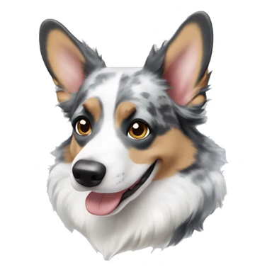 Blue Merle welsh corgi sticker