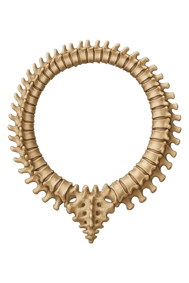 SPINA DORSALE ANATOMICA UMANA REALISTICA CHIUSA A CERCHIO sticker