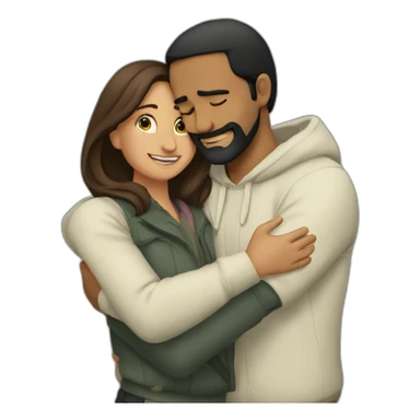 Hussein and Maria hugs sticker