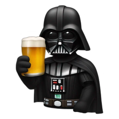 Dark Vador qui bois une bière sticker