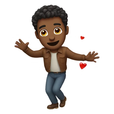 A man falling in love sticker