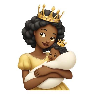 Queen with a newborn baby sticker