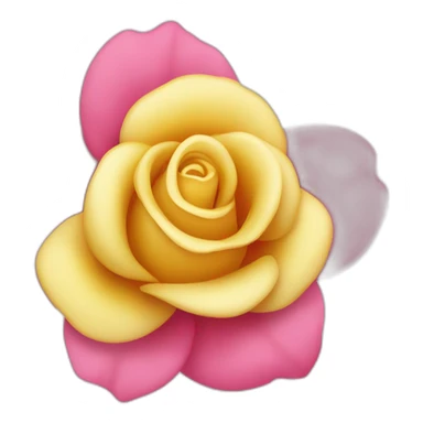 Fleur de couleur rose et jaune sticker