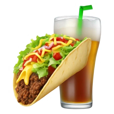 Taco and light beer  sticker