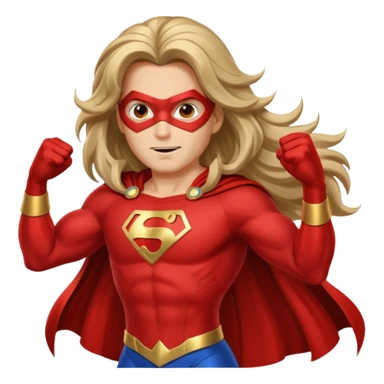 Superhero long hair  sticker