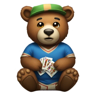 gambling bear sticker