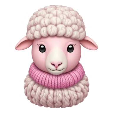 Sheep knitting a hat sticker