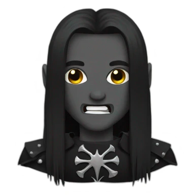 Black metal singer sticker