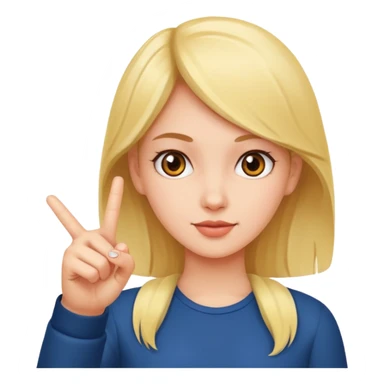 Ein Mädchen was Mittel Finger zeigt  sticker