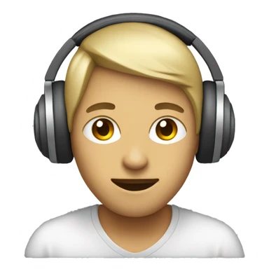 Listening to music on headphones sticker