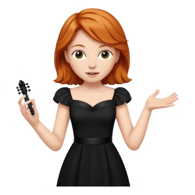 Ginger haired female conducting music sticker